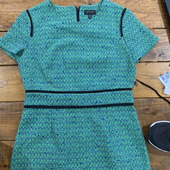 Topshop Dresses & Skirts - 2/$30 Topshop Tweed Dress Size 10 Green & Blue